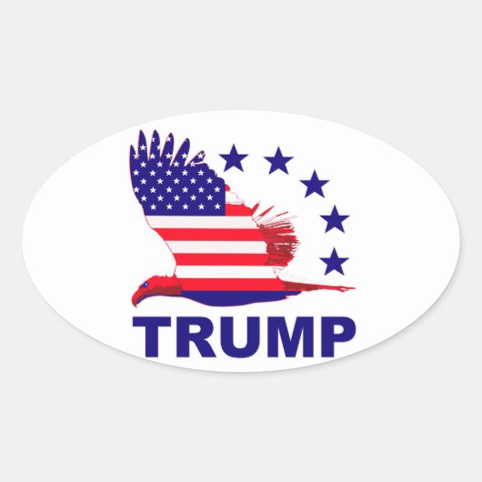 Trump eagle ovale sticker (Voorkant)
