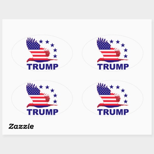 Trump eagle ovale sticker (Vel)
