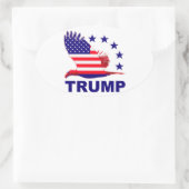 Trump eagle ovale sticker (Tas)