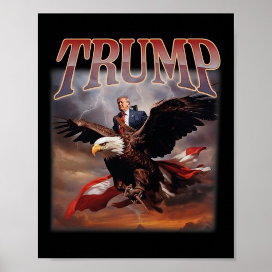 Trump Eagle USA President 2024 Neem Amerika terug Poster (Voorkant)