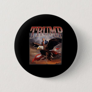 Trump Eagle USA President 2024 Neem Amerika terug  Ronde Button 5,7 Cm