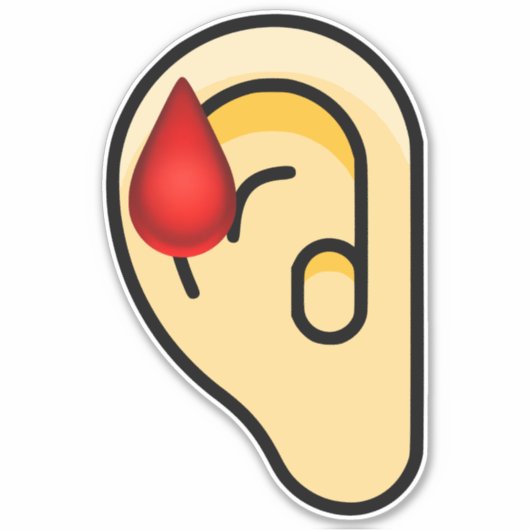 Trump Ear Sticker (Voorkant)