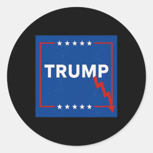 Trump Economie 1 Ronde Sticker