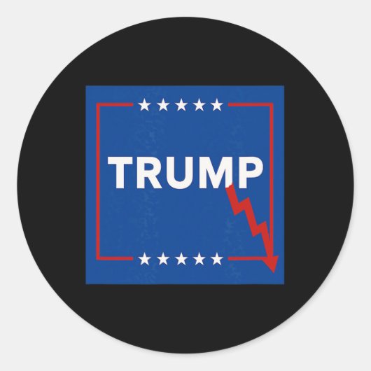Trump Economie 1 Ronde Sticker (Voorkant)