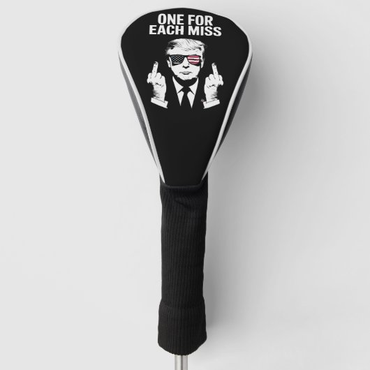 Trump één voor elke miss golfheadcover (Voorkant)