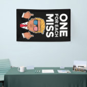 Trump één voor elke miss spandoek (Beurs)