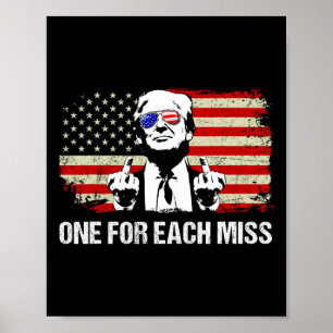 Trump Eén Voor Elke Miss Trump T-shirt Stem Trump Poster