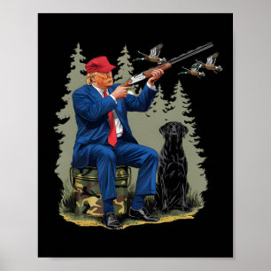 Trump Eendenjacht Donald Trump Oude School Camoufl Poster