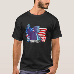 Trump eerst in de lucht Trump voor President 2024 T-shirt