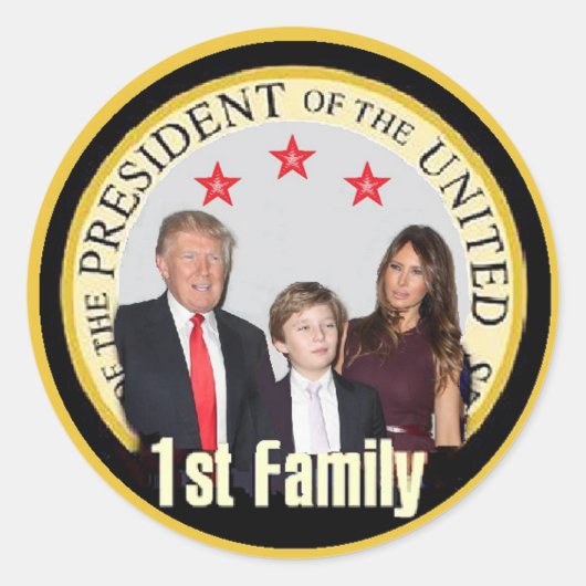 TRUMP Eerste Familie Sticker (Voorkant)