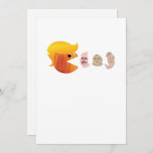 Trump eet Democraten Classic - Satirische hal Feestdagenkaart (Voorkant / Achterkant)