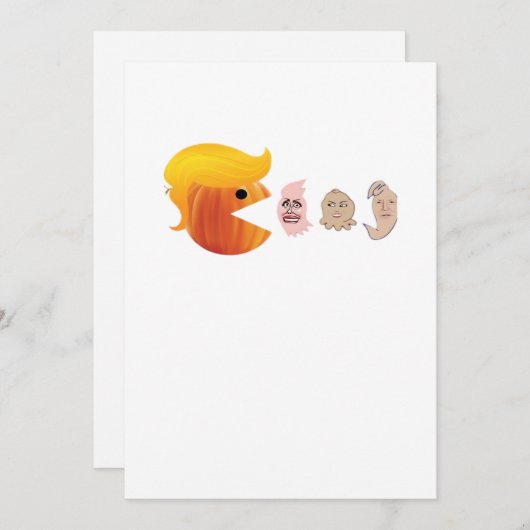 Trump eet Democraten Classic - Satirische hal Feestdagenkaart (Voorkant / Achterkant)