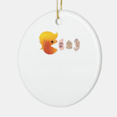 Trump eet Democraten Classic - Satirische hal Keramisch Ornament (Links)
