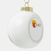 Trump eet Democraten Classic - Satirische hal Keramische Bal Ornament (Links)
