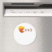 Trump eet Democraten Classic - Satirische hal Magneet (Insitu (Vaatwasser))