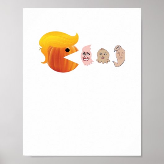 Trump eet Democraten Classic - Satirische hal Poster (Voorkant)