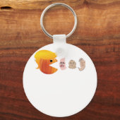 Trump eet Democraten Classic - Satirische hal Sleutelhanger (Voorkant)