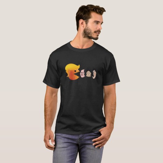 Trump eet Democraten Classic - Satirische hal T-shirt (Voorkant volledig)