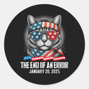 Trump einde van een fout 20 januari 2025 Trump Ina Ronde Sticker