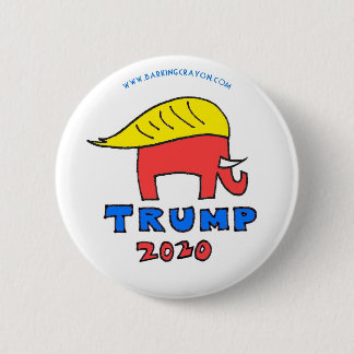 Trump Elephant with hair button