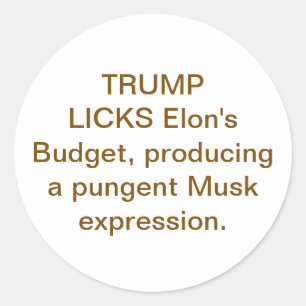 Trump Elon Musk Hankamer Artjunkhaus Stripverhaal Ronde Sticker