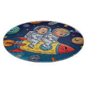 Trump & Elon Space Adventure, Cosmic Journey Snijplank (Hoek)