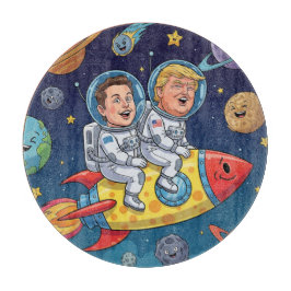 Trump & Elon Space Adventure, Cosmic Journey Snijplank