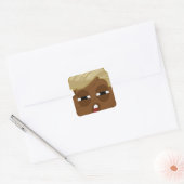 Trump Emoji Poop Grappig Vierkante Sticker (Envelop)