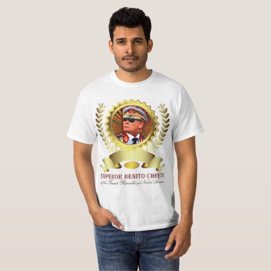 Trump - Emp. Benito Cheeto t-shirt (Voorkant volledig)