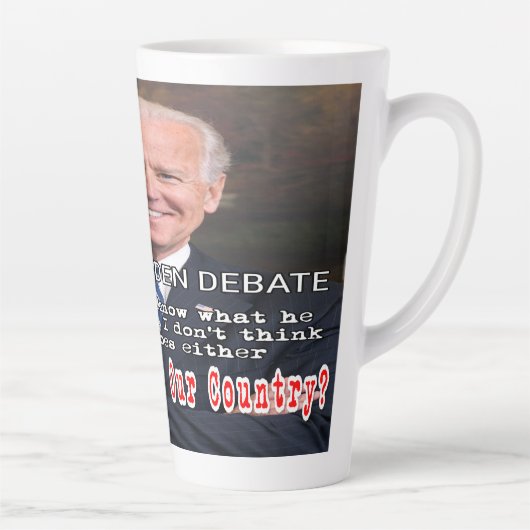 Trump en Biden debat Latte Mok (Rechts)