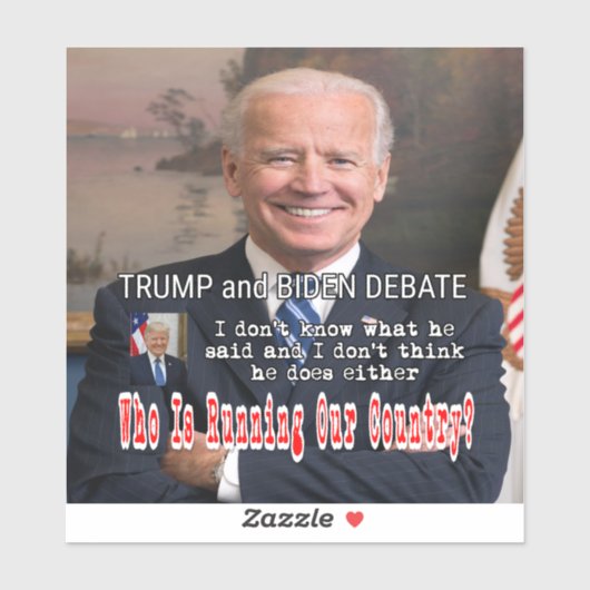 Trump en Biden debat Sticker (Vel)