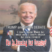 Trump en Biden debat Sticker (Voorkant)