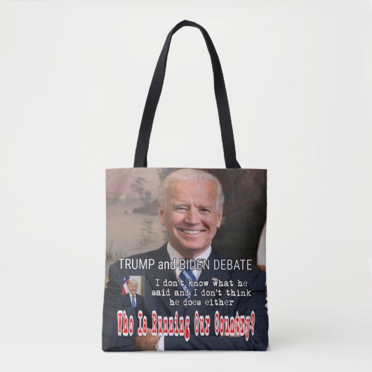 Trump en Biden debat Tote Bag (Voorkant)
