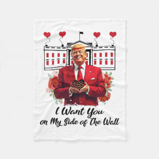 Trump en chocoladebloemen, ik wil je aan mijn kant fleece deken