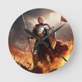 Trump en de Amerikaanse Guardian Wall Clock Ronde Klok (Voorkant)