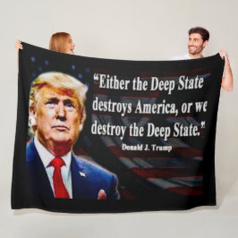 TRUMP en de DIEPE STAAT Fleece Deken