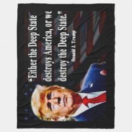 TRUMP en de DIEPE STAAT Fleece Deken