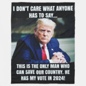 TRUMP en de VERKIEZINGEN Fleece Deken (Voorkant)