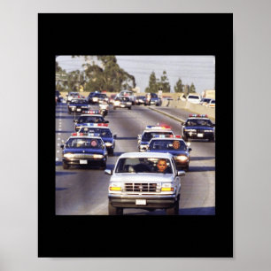 Trump en JD Vance in politieauto's achter Obama aa Poster