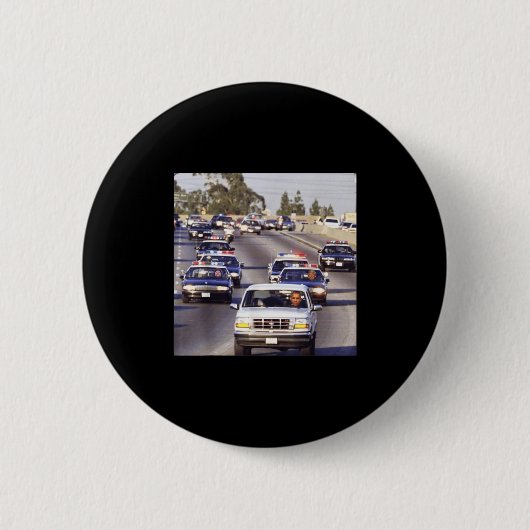 Trump en JD Vance in politieauto's achter Obama aa Ronde Button 5,7 Cm (Voorkant)