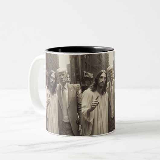 Trump en Jezus mok (Voorkant links)