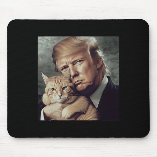 Trump en kat - Grappige Trump Cat meme Muismat (Voorkant)