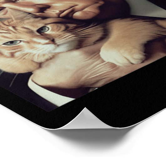 Trump en kat - Grappige Trump Cat meme Poster (Hoek)