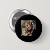 Trump en kat - Grappige Trump Cat meme Ronde Button 5,7 Cm (Voorkant /achterkant)