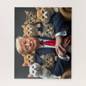 TRUMP EN KATTEN KATTEN LEGPUZZEL (Verticaal)