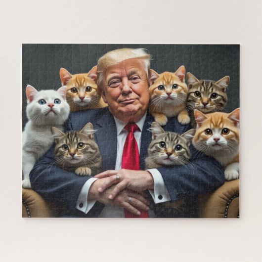 TRUMP EN KATTEN KATTEN LEGPUZZEL (Horizontaal)
