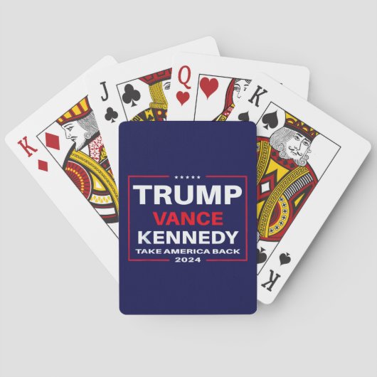 Trump en Kennedy nemen Amerika weer blauw Pokerkaarten (Achterkant)