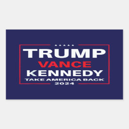 Trump en Kennedy nemen Amerika weer blauw Rechthoekige Sticker