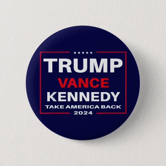 Trump en Kennedy nemen Amerika weer blauw Ronde Button 5,7 Cm (Voorkant)