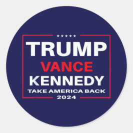 Trump en Kennedy nemen Amerika weer blauw Ronde Sticker
